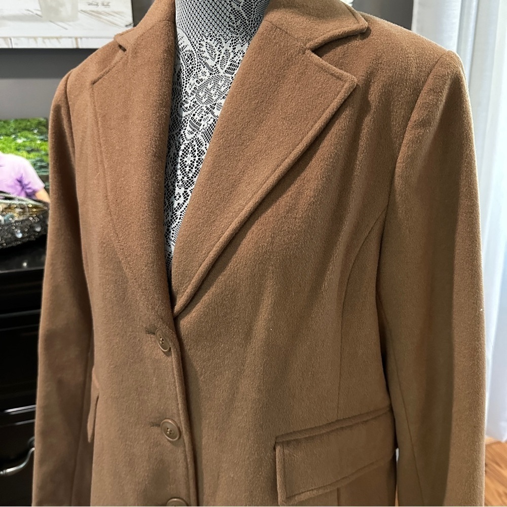 Halogen Camel Wool-Blend Coat Women’s Size 12 NWT - Picture 4 of 16